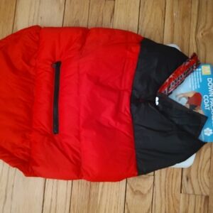 Dog Coat Down Red And White M